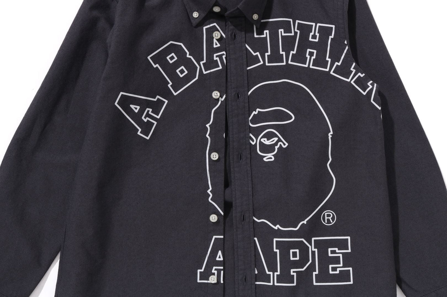 BAPE 1ST CAMO STRIPE OXFORD BD SHIRT