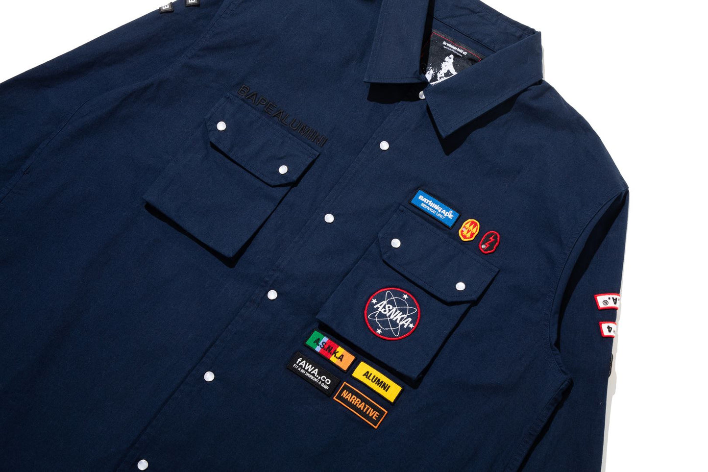 BAPE 【 BAPE BY KAZUKI KURAISHI 】MULTI PATCH MILITARY LS SHIRT