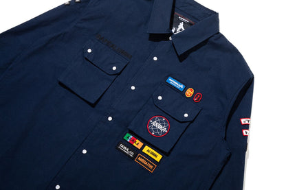 BAPE 【 BAPE BY KAZUKI KURAISHI 】MULTI PATCH MILITARY LS SHIRT
