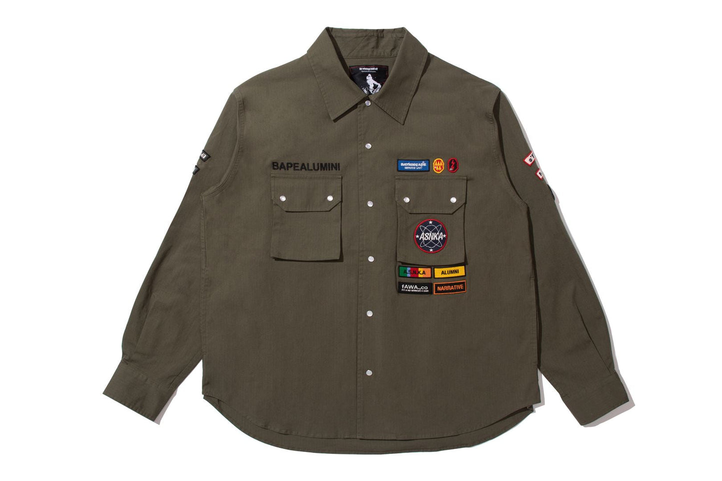 BAPE 【 BAPE BY KAZUKI KURAISHI 】MULTI PATCH MILITARY LS SHIRT