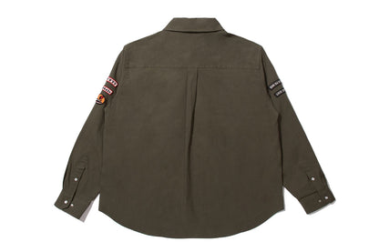 BAPE 【 BAPE BY KAZUKI KURAISHI 】MULTI PATCH MILITARY LS SHIRT
