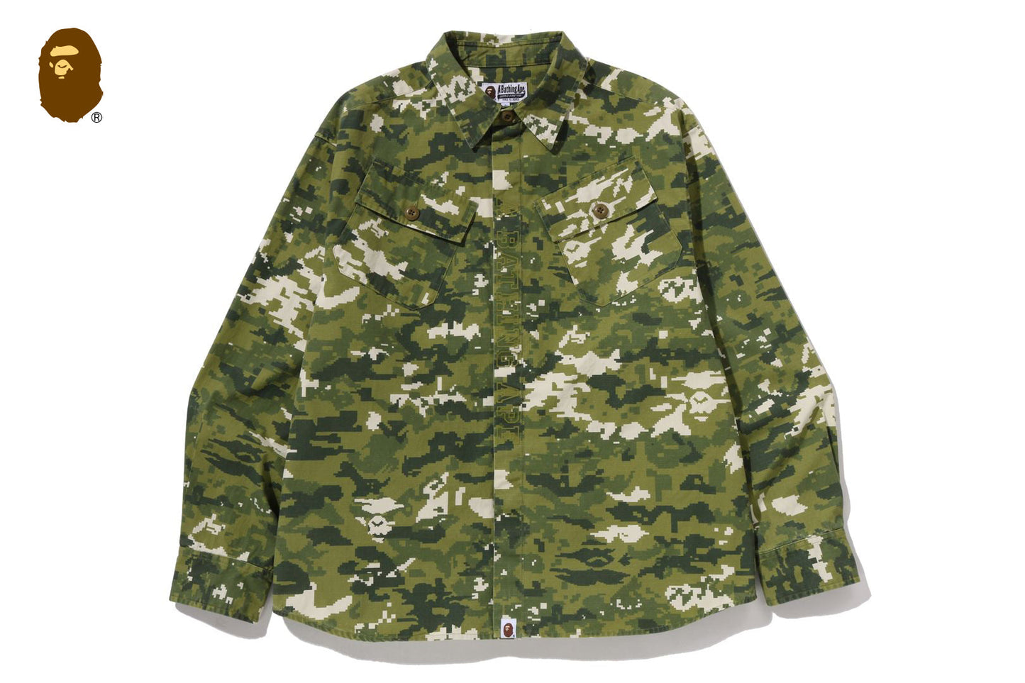 BAPE MULTI PIXEL CAMO MILITARY SHIRT