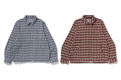 BAPE CHECK ZIP SHIRT