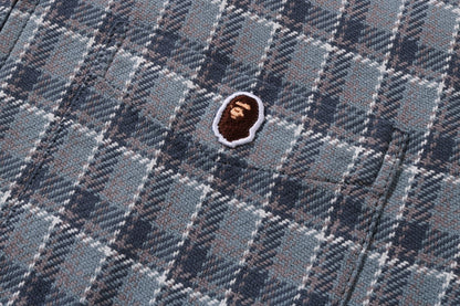 BAPE CHECK ZIP SHIRT