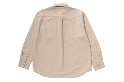 BAPE ONE POINT LINE CAMO JACQUARD OXFORD LS SHIRT