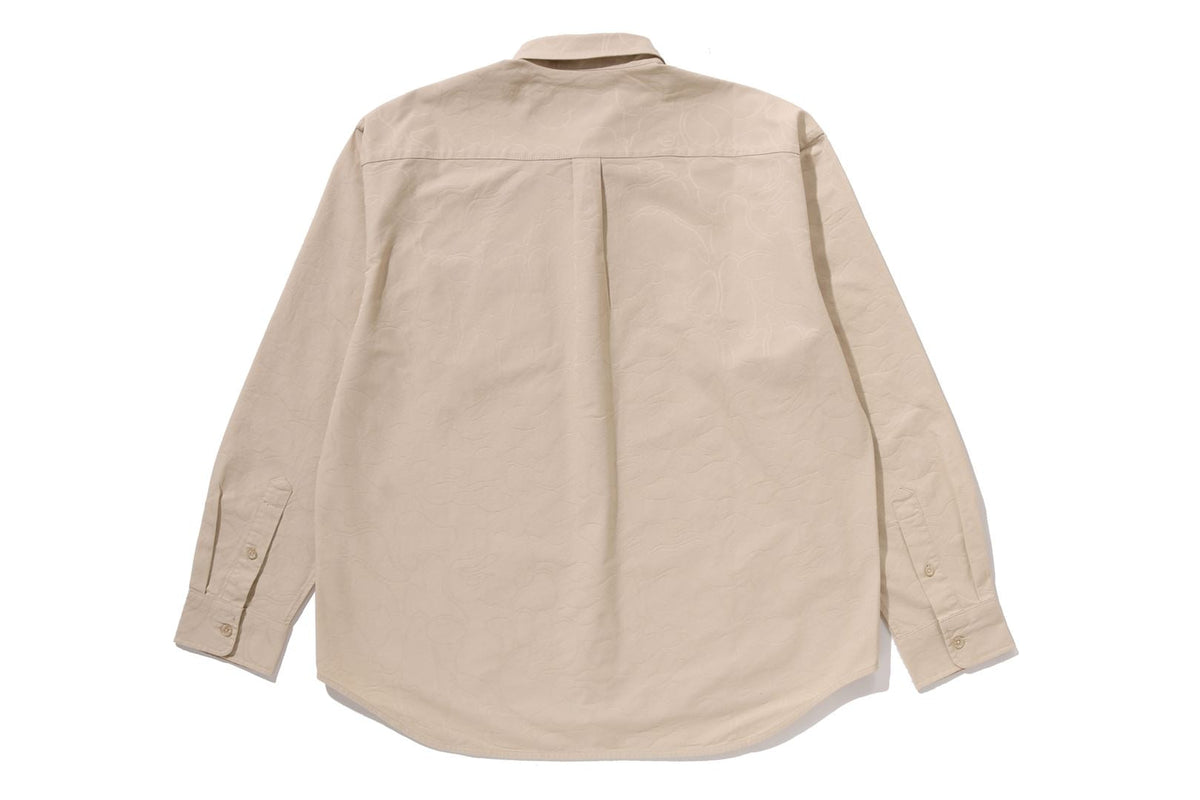 BAPE ONE POINT LINE CAMO JACQUARD OXFORD 長袖襯衫