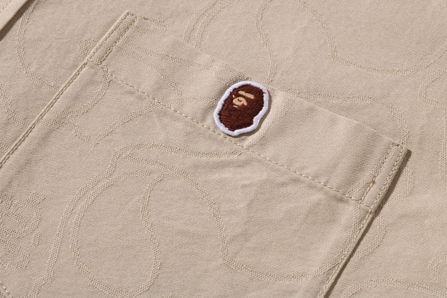 BAPE ONE POINT LINE CAMO JACQUARD OXFORD LS SHIRT