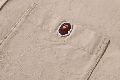 BAPE ONE POINT LINE CAMO JACQUARD OXFORD LS SHIRT