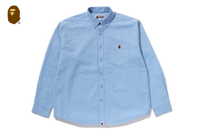 BAPE ONE POINT LINE CAMO JACQUARD OXFORD 長袖襯衫
