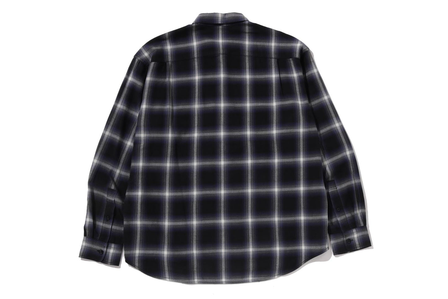BAPE ONE POINT OMBRE CHECK LIGHT FLANNEL LS SHIRT