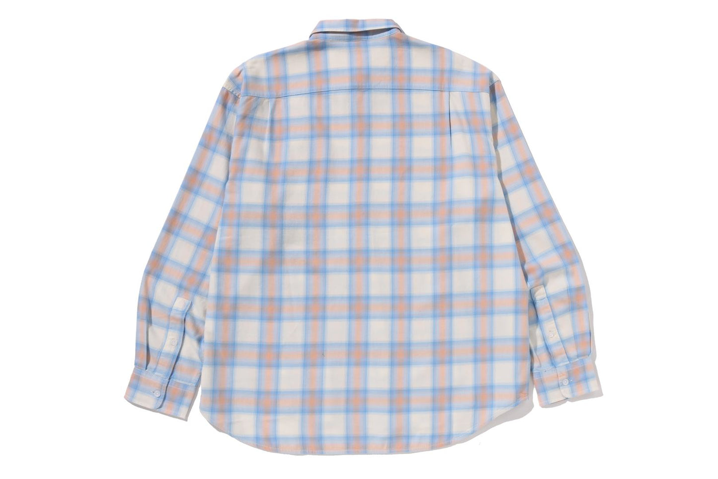 BAPE ONE POINT OMBRE CHECK LIGHT FLANNEL LS SHIRT