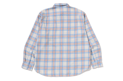 BAPE ONE POINT OMBRE CHECK LIGHT FLANNEL LS SHIRT