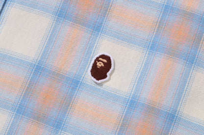 BAPE ONE POINT OMBRE CHECK LIGHT FLANNEL LS SHIRT