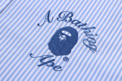 BAPE 大學條紋襯衫