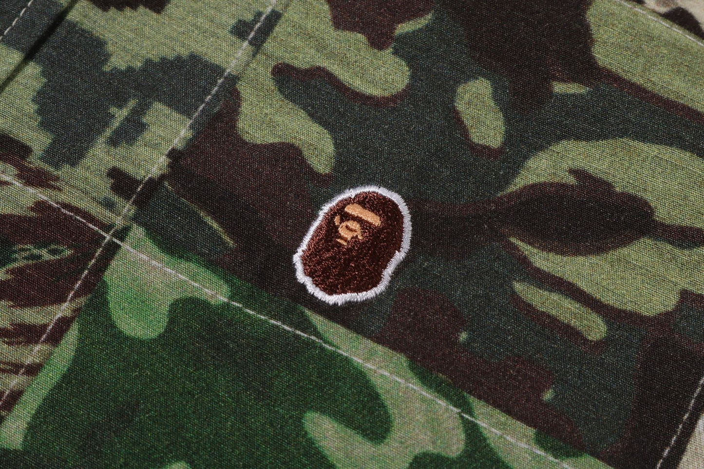 BAPE APE HEAD ONE POINT CAMO PATCHWORK SHIRT