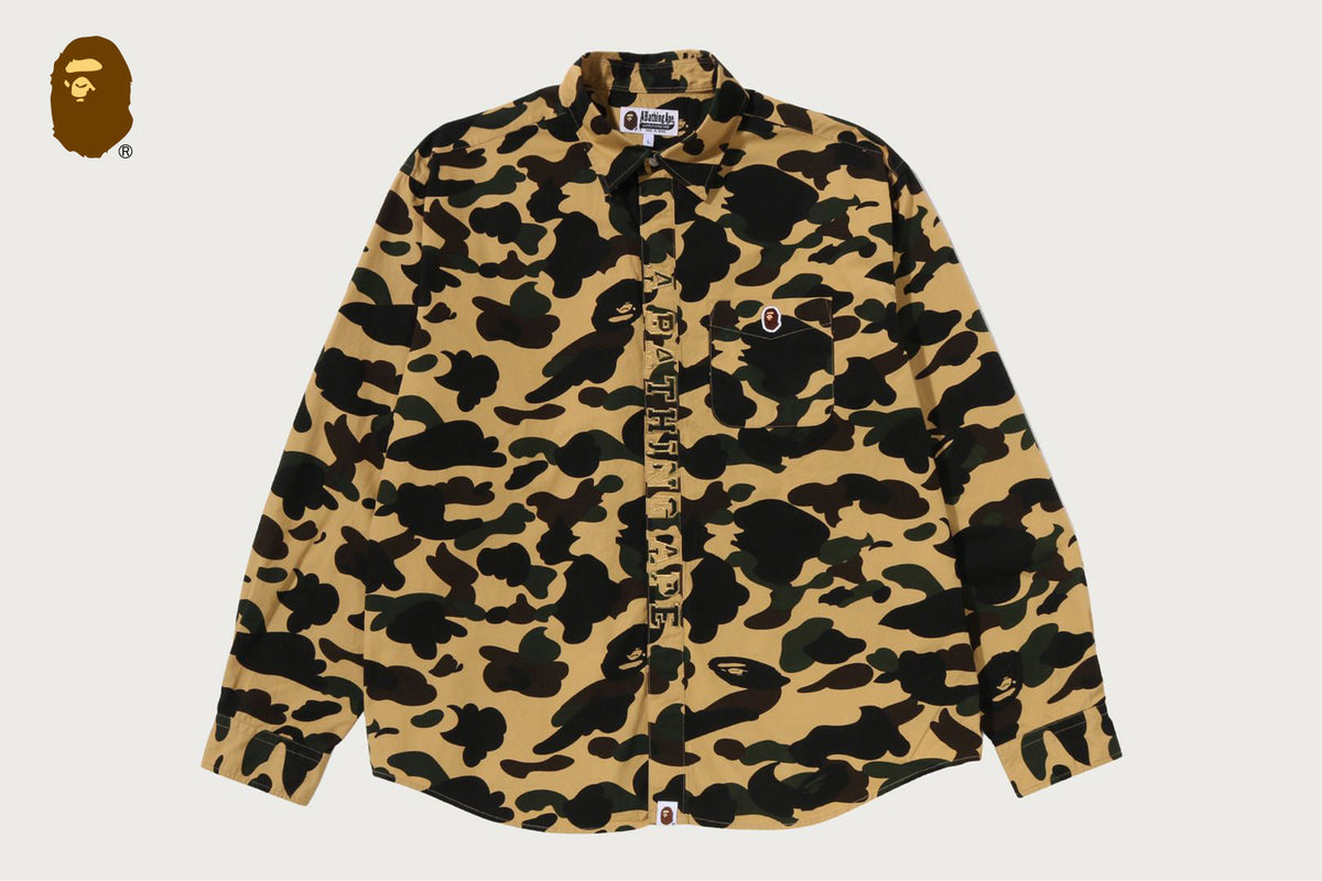 BAPE 1ST CAMO ONE POINT RELAXED FIT LS SHIRT