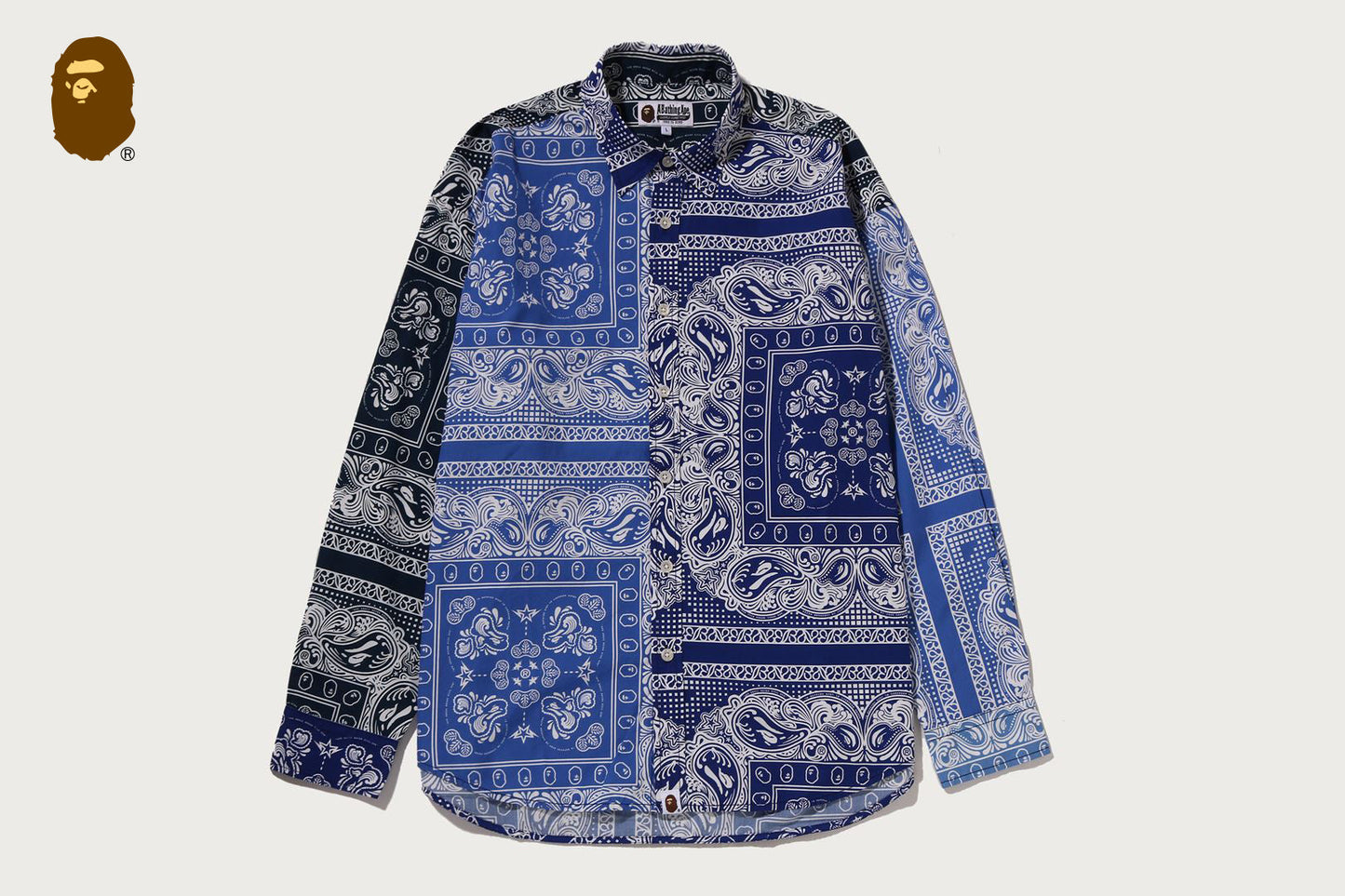 BAPE PAISLEY PATTERN LS SHIRT