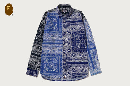 BAPE PAISLEY PATTERN LS SHIRT