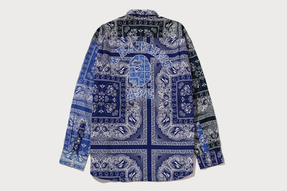 BAPE PAISLEY PATTERN LS SHIRT