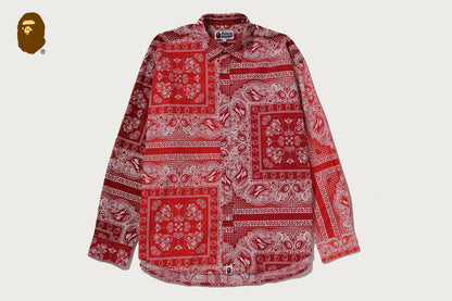 BAPE PAISLEY PATTERN LS SHIRT