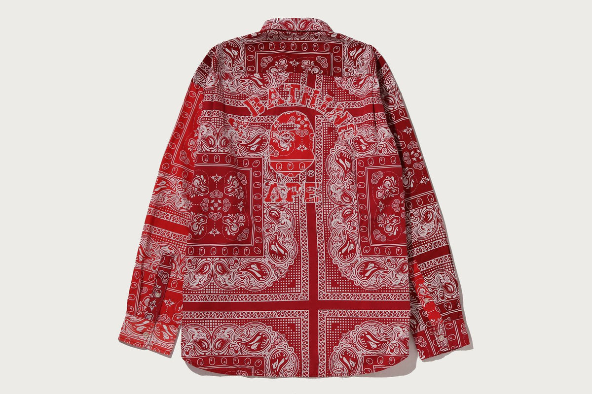 BAPE PAISLEY PATTERN LS SHIRT