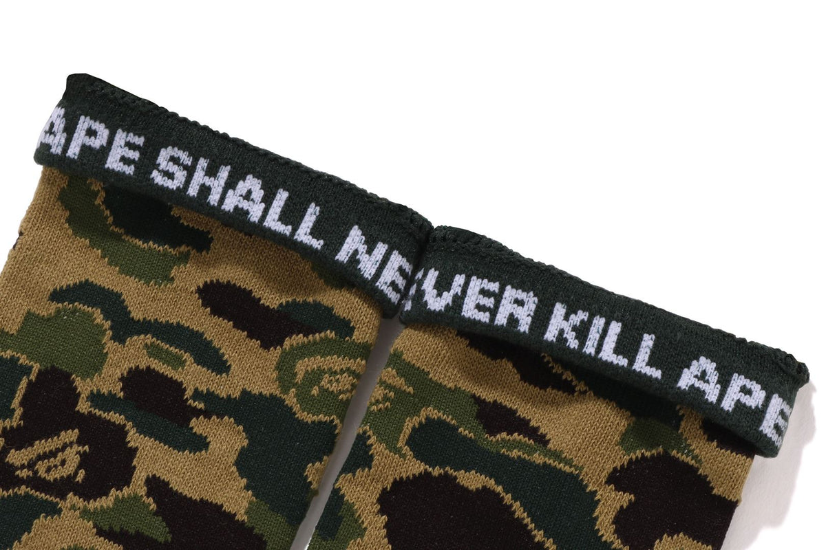 BAPE ABC CAMO 迷彩圖案短襪