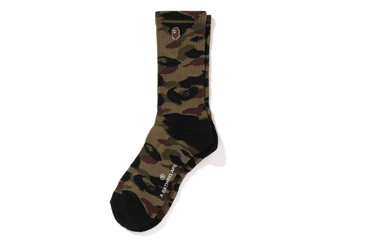 BAPE 1ST CAMO APE HEAD ONE POINT SOCKS