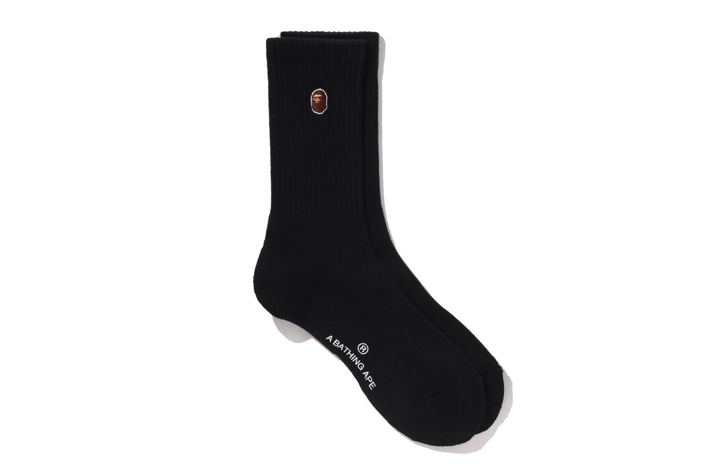BAPE APE HEAD ONE POINT BAPE LOGO SOCKS