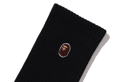 BAPE APE HEAD ONE POINT BAPE LOGO SOCKS