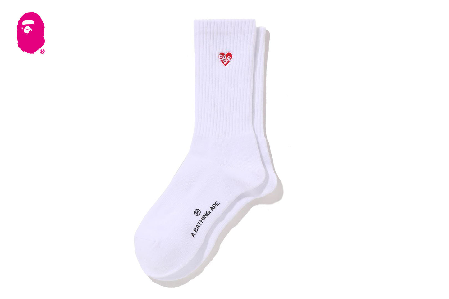 BAPE APE HEAD ONE POINT BAPE LOGO SOCKS