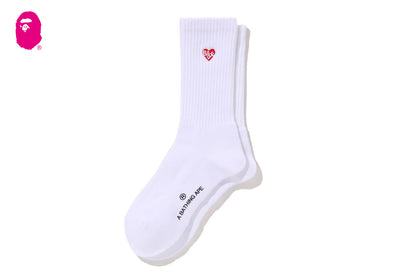 BAPE APE HEAD ONE POINT BAPE LOGO SOCKS