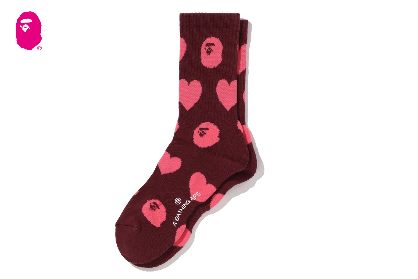 BAPE I LOVE BAPE MONOGRAM SOCKS