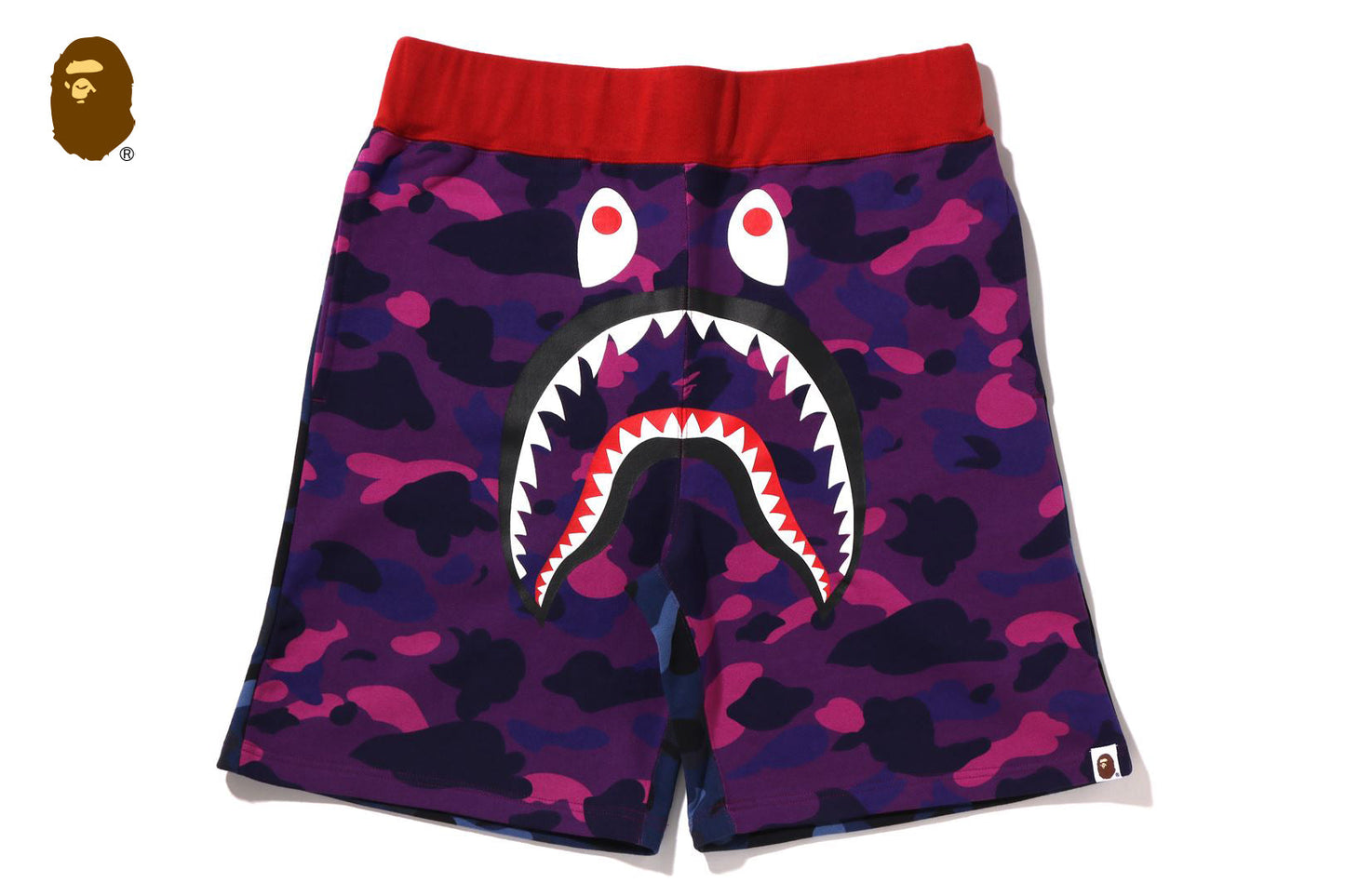 BAPE 瘋狂迷彩鯊魚運動短褲