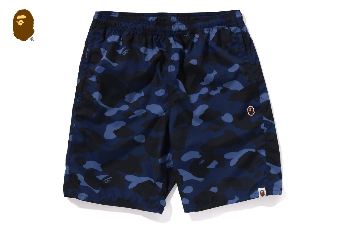 BAPE COLOR CAMO APE HEAD ONE POINT BEACH SHORTS