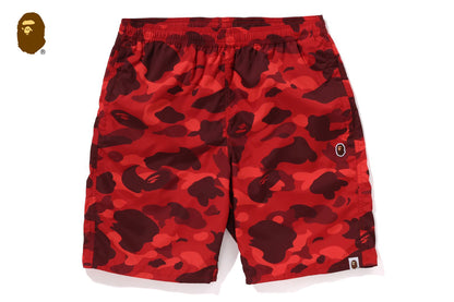 BAPE COLOR CAMO APE HEAD ONE POINT BEACH SHORTS