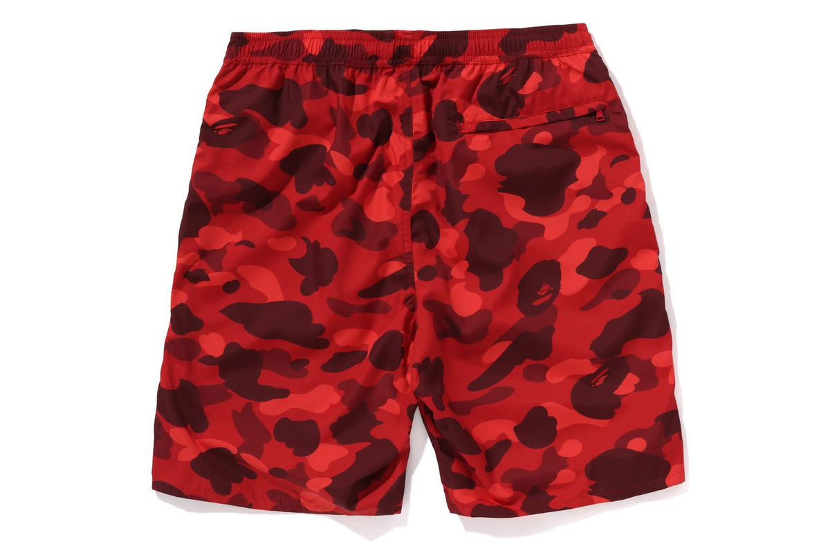 BAPE COLOR CAMO APE HEAD ONE POINT BEACH SHORTS