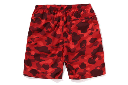 BAPE COLOR CAMO APE HEAD ONE POINT BEACH SHORTS