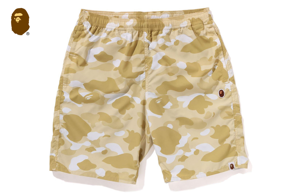 BAPE COLOR CAMO APE HEAD ONE POINT BEACH SHORTS