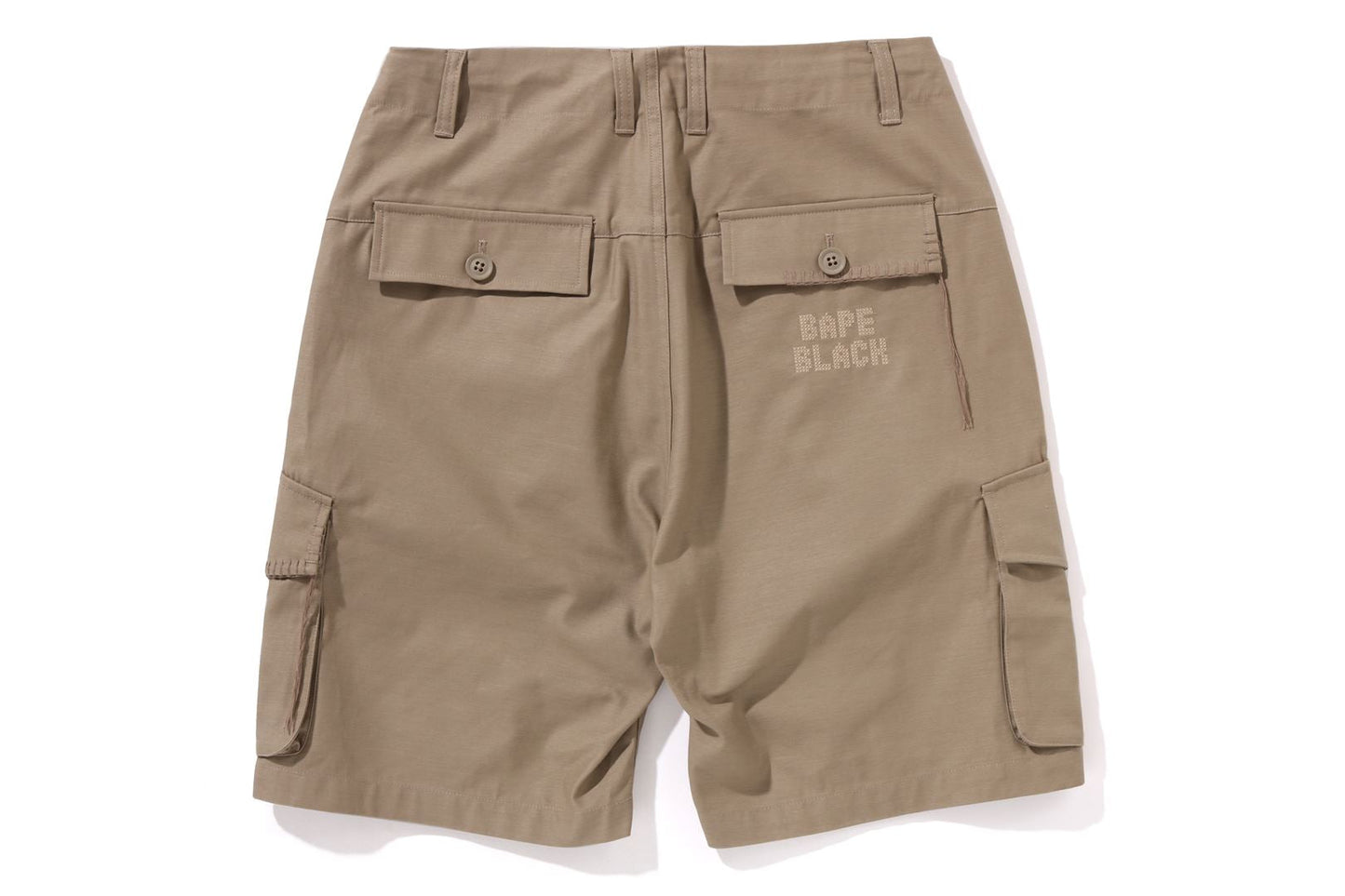 BAPE 黑色交叉縫製軍短褲