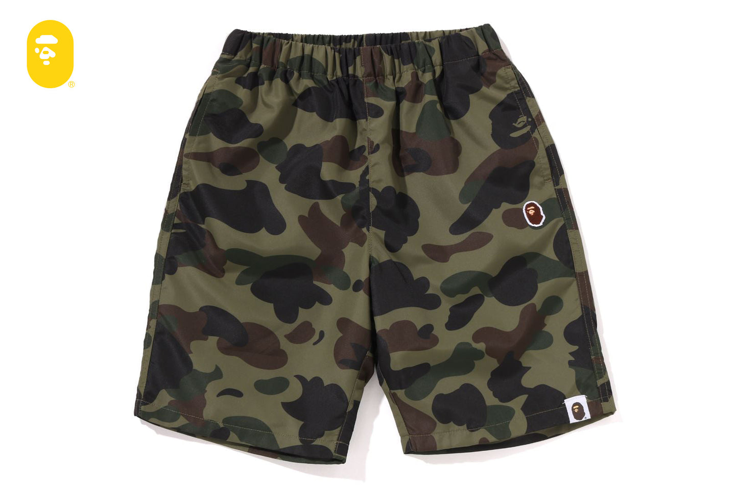 BAPE 1ST CAMO ONE POINT BEACH SHORTS