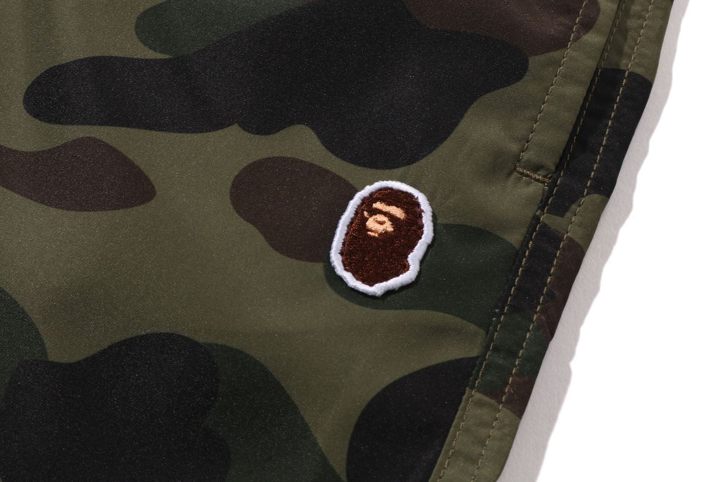 BAPE 1ST CAMO ONE POINT BEACH SHORTS