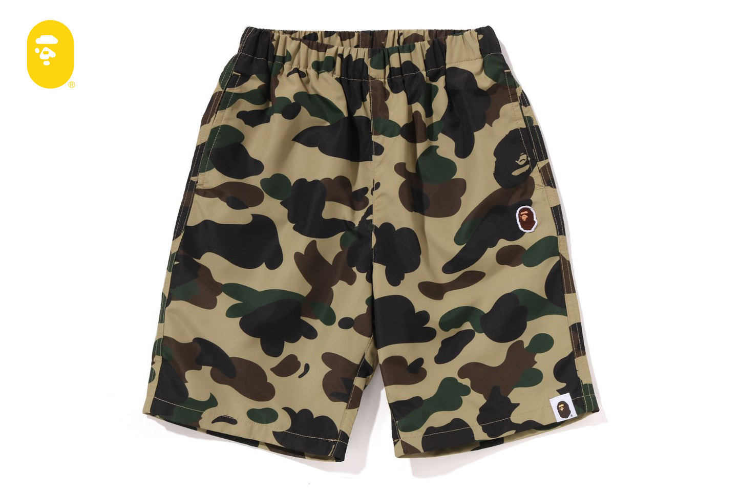 BAPE 1ST CAMO ONE POINT BEACH SHORTS