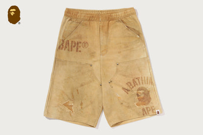 BAPE FAKE PRINT RELAXED FIT SWEAT SHORTS