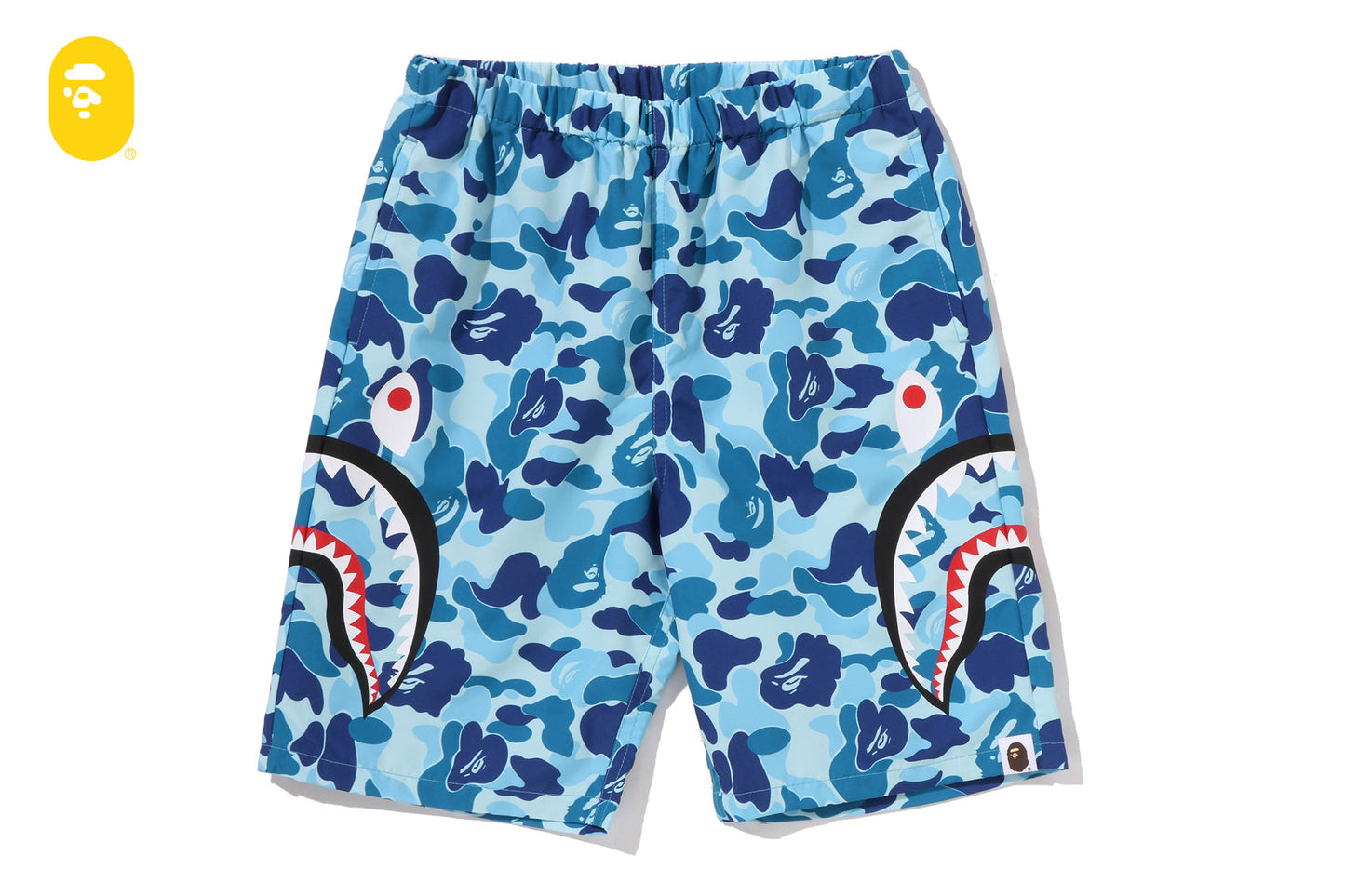 BAPE ABC CAMO 側鯊魚沙灘短褲