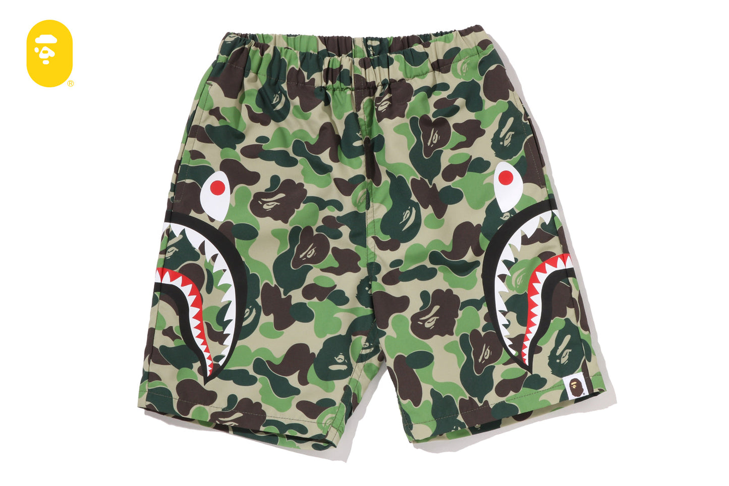 BAPE ABC CAMO 側鯊魚沙灘短褲