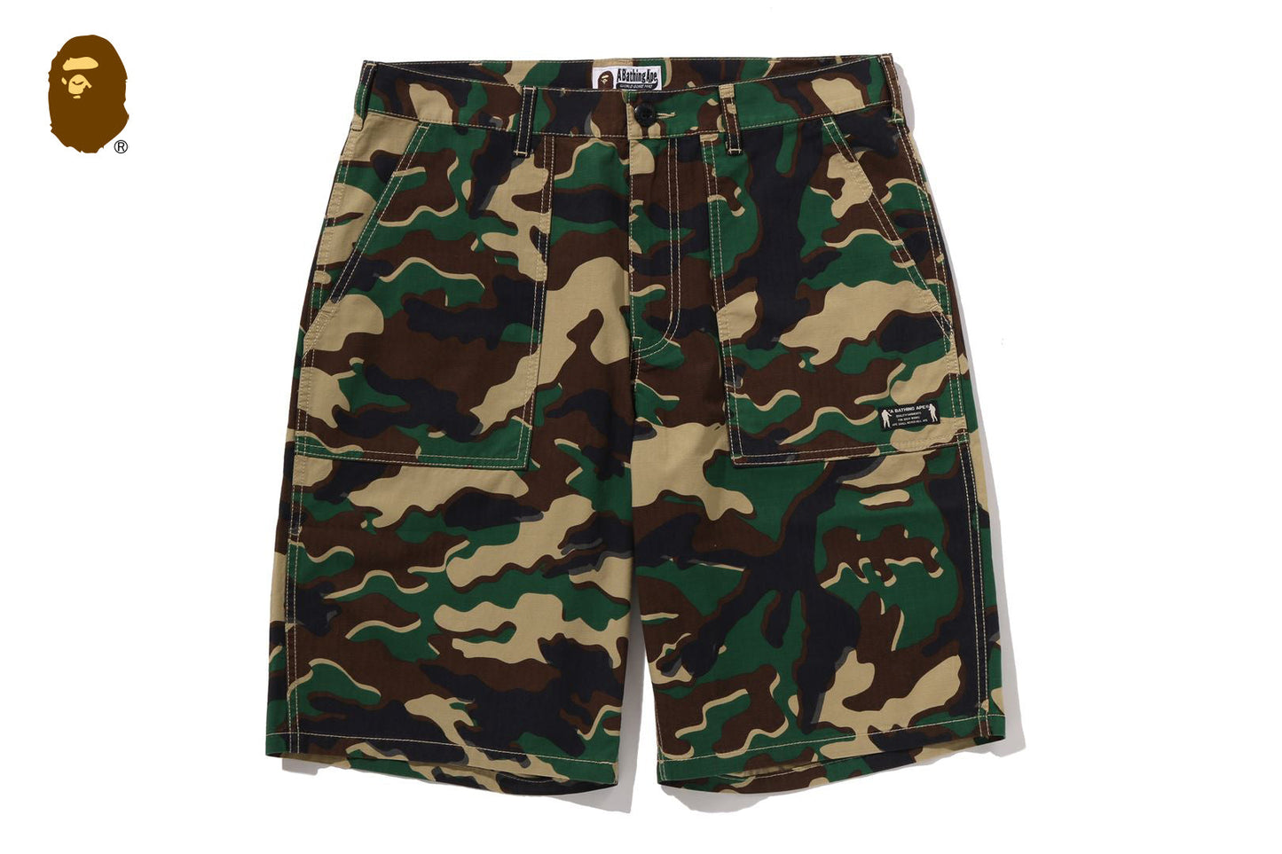 BAPE GLITCH WOODLAND CAMO 短褲