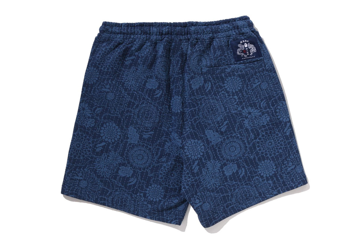 BAPE JAPANESE INDIGO ART CAMO 寬鬆版短褲
