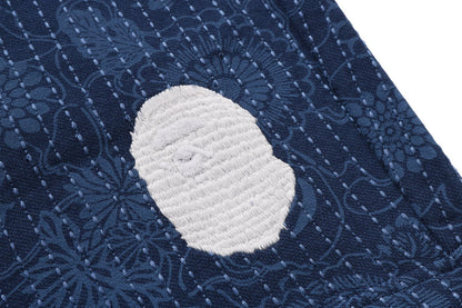 BAPE JAPANESE INDIGO ART CAMO 寬鬆版短褲