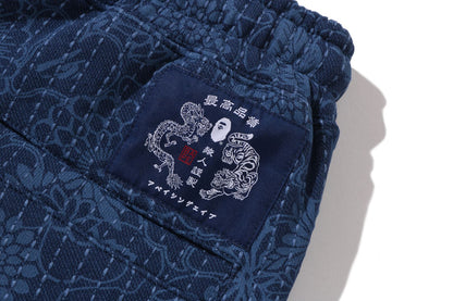 BAPE JAPANESE INDIGO ART CAMO 寬鬆版短褲