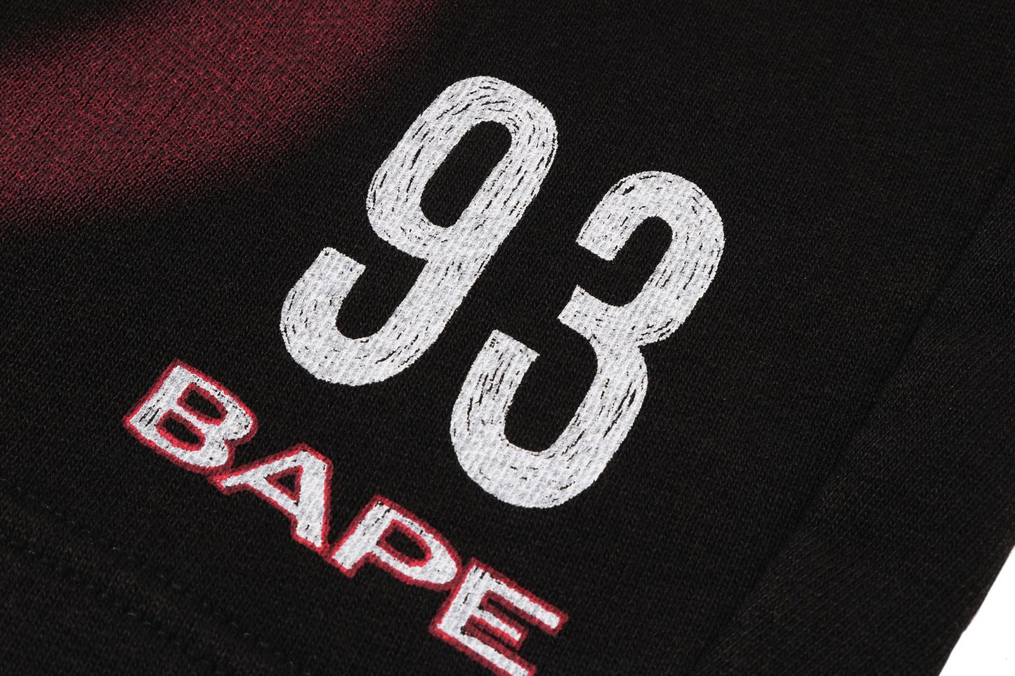 BAPE HEAVY WASH HAND DRAW FOOTBALL LOGO RELAXED FIT SWEAT SHORTS
